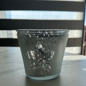 Silver Mercury Glass Star Pot